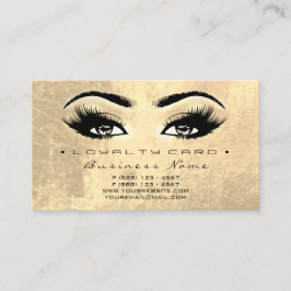 Treuekarte 6 Beauty Lash Verlängerung Gold Makeup