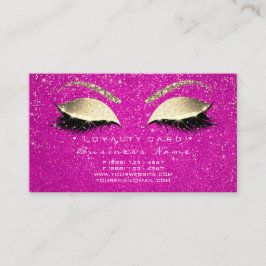Treuekarte 6 Lashes Gold Hot Pink Crown Confetti