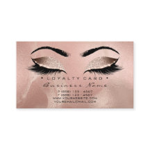 Treuekarte 6 Lashes Skin Rose Gold Crown Glitzer