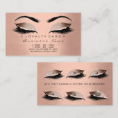 Treuekarte 6 Lashes Skin Rose Gold Crown Glitzer (Vorne/Hinten)