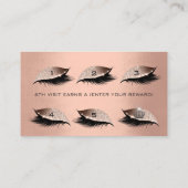 Treuekarte 6 Lashes Skin Rose Gold Crown Glitzer (Rückseite)