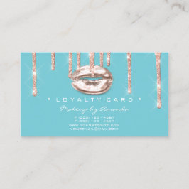 Treuekarte 6 Punch Makeup Künstler Crown Blue Rose