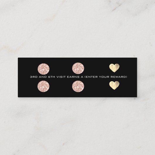 Treuekarte 6 Punch Makeup Rose Blau (Rückseite)