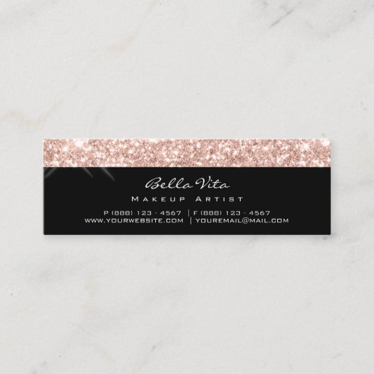 Treuekarte 6 Steine Makeup Schönheit Rose Black Sp (Vorderseite)