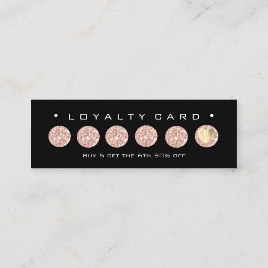 Treuekarte 6 Steine Makeup Schönheit Rose Black Sp (Rückseite)