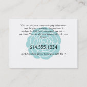 Treuekarte: Big Blue Blume Treuekarte (Rückseite)