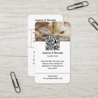 Treuekarte - Foto-zentriertes Design für Schönheit Visitenkarte