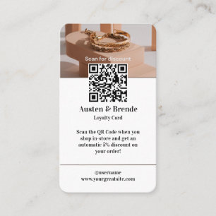 Treuekarte - Foto-zentriertes Design für Schönheit Visitenkarte
