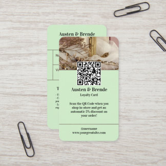 Treuekarte - Foto-zentriertes Design für Schönheit Visitenkarte