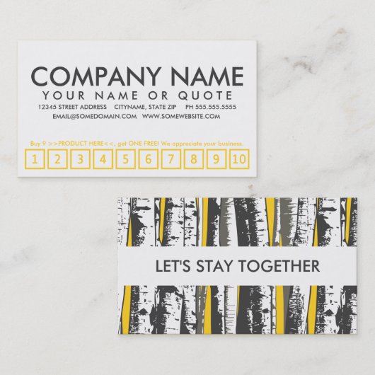 Treuekarte für Aspen (Vorne/Hinten)