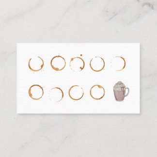 Treuekarte für Coffee Shop Business Card Visitenkarte