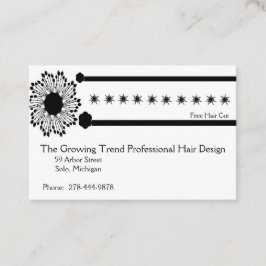 Treuekarte für den Haardesigner Visitenkarte