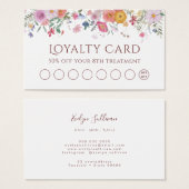 Treuekarte für frische Wildblumen (Vorne & Hinten)