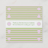 Treuekarte für gestreifte Muster-Rose Terminkarte (Rückseite)