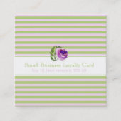 Treuekarte für gestreifte Muster-Rose Terminkarte (Vorderseite)