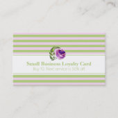 Treuekarte für gestreifte Muster-Rose Terminkarte (Vorderseite)