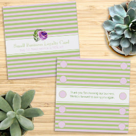 Treuekarte für gestreifte Muster-Rose Terminkarte