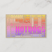 Treuekarte für Hotdogs (Word Web) (Vorderseite)