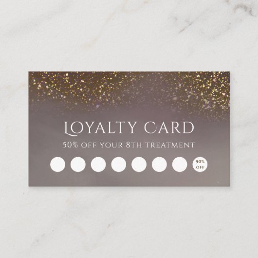 Treuekarte für liquide Glitzer Visitenkarte (Vorderseite)