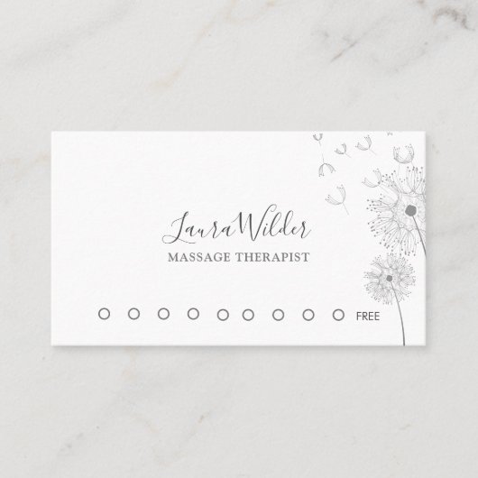 Treuekarte für Massagetherapeuten (Vorderseite)