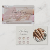 Treuekarte für Nagelstudios - Bis zu 30% Ermäßigun Visitenkarte (Vorne/Hinten)