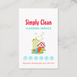Treuekarte für niedliche Hausreinigung Visitenkarte
