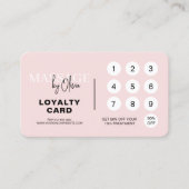 Treuekarte für rosa Massagetherapie mit QR-Code Visitenkarte (Vorderseite)
