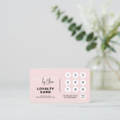 Treuekarte für rosa Massagetherapie mit QR-Code Visitenkarte (Stehend Vorderseite)
