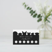 Treuekarte für rustikale Hunde Silhouette Visitenkarte (Stehend Vorderseite)