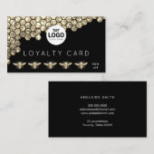 Treuekarte Imitate Glitzer Bienen Honigwabe Visitenkarte (Vorne/Hinten)