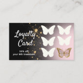 Treuekarte Imitate Glitzer Schmetterling Visitenkarte (Vorderseite)