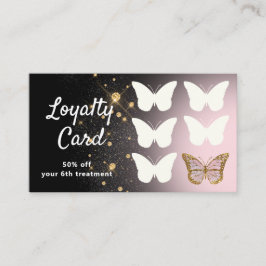 Treuekarte Imitate Glitzer Schmetterling Visitenkarte