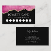 Treuekarte in rosa Farbe Visitenkarte (Vorne/Hinten)