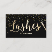 Treuekarte | Lashes Makeup Artist Black & Gold (Vorderseite)