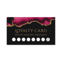 Treuekarte magenta und Gold-Aga