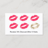 Treuekarte | Makeup Artist Red Lips Beauty Salon (Vorderseite)