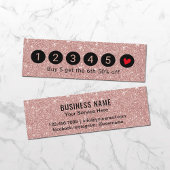 Treuekarte | Moderne Rose Gold Glitzer 6 Punch