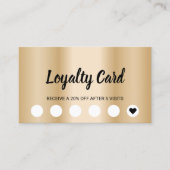 Treuekarte | Moderner Gold Beauty Salon (Vorderseite)
