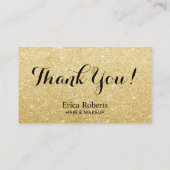 Treuekarte | Moderner Gold Glitzer Beauty Salon (Rückseite)