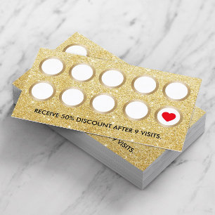 Treuekarte Moderner Gold Glitzer Beauty Salon