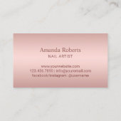 Treuekarte | Nail Salon Rose Gold Manicurist (Rückseite)