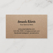 Treuekarte | Rustikale Kraft-Handwerkskraft (Rückseite)