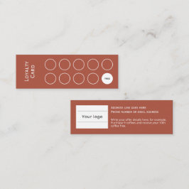 Treuekarte, sauber und einfach, terrakotta braun treuekarte