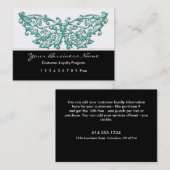 Treuekarte: Schöner türkisfarbener Schmetterling Treuekarte (Vorne/Hinten)