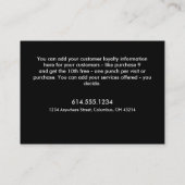 Treuekarte: Schöner türkisfarbener Schmetterling Treuekarte (Rückseite)