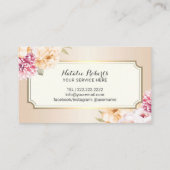 Treuekarte | Vintager Blumensalon Elfenbeinküste (Rückseite)