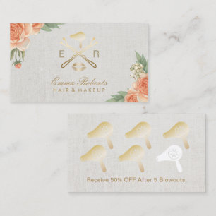 Treuekarte Visagist Gold Lips & Dryer Salon