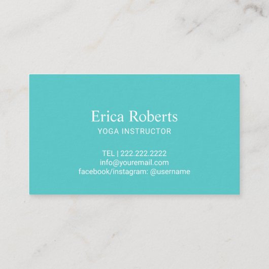 Treuekarte | Yoga Instructor Om Symbol Pink Aquama (Rückseite)