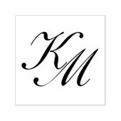 Treuekarten-Geschäft Anfangsbuchstabe Skript-Logo Permastempel (Design)
