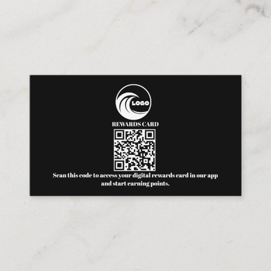 Treuekarten Virtueller QR-Code Geschäftslogo Treuekarte (Vorderseite)
